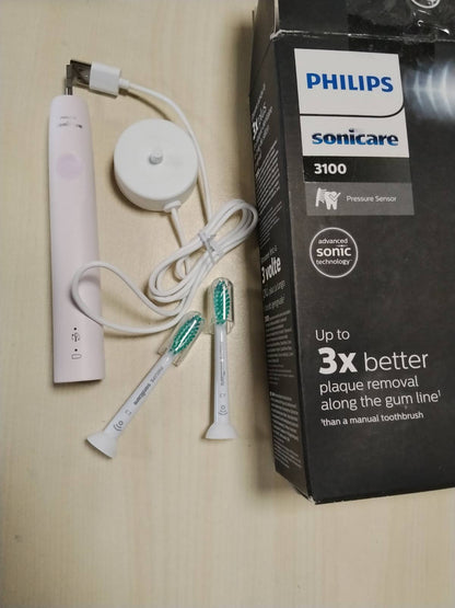 297943 - PHILIPS Furçë dhëmbësh elektrike Sonicare 3100 HX3675/15, kontroll presioni dhe kohëmatës, Sugar Rose