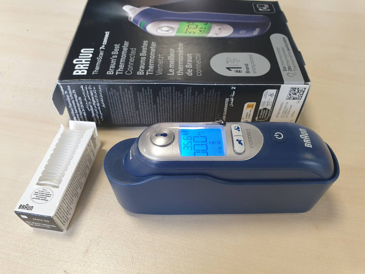 301730 - BRAUN THERMOSCAN® 7+, TERMOMETËR VESH, I PËRSHTATSHËM ME APLIKACIONIN BRAUN FAMILY CARE™, PESHË 0.1 kg