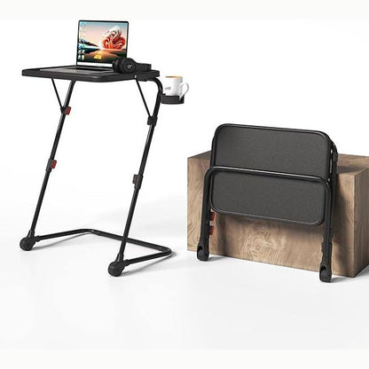 214083 - MEUBLE COSY Tavolinë e Vogël Portable për Laptop, Rregullueshme në Lartësi, Pa Nevojë për Montim, Materiali: Plastikë, Ngjyra: e Zezë