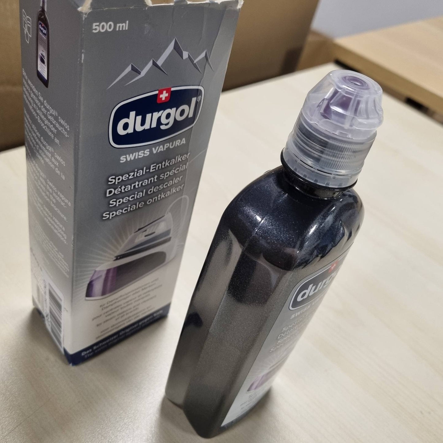 185684 - DURGOL Swiss Vapura - Zbutës i Specializuar Gëlqereje për Gjeneratorët e Avullit dhe Pastruesit, Vëllim 500ml