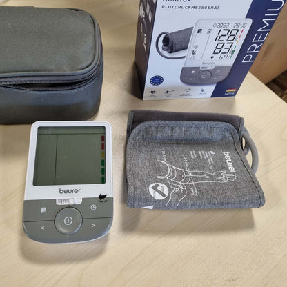 300388 - BEURER Monitor tensioni i gjakut BM 53, për krahun e sipërm, i prodhuar në Evropë, i validuar klinikisht, zbulim i AF, gri-i bardhë