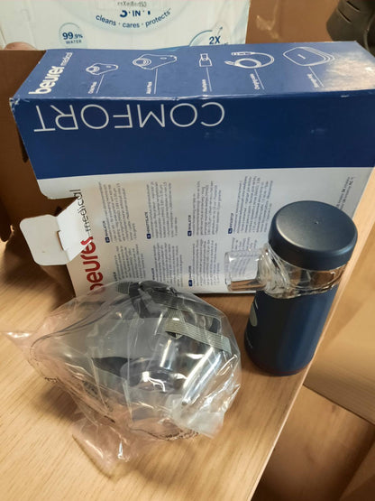 301755 - BEURER Nebulizator IH49, pajisje inhalimi portative, bateri e rikarikueshme, veçanërisht e qetë, teknologji membrane vibruese, për ftohjet dhe astmën