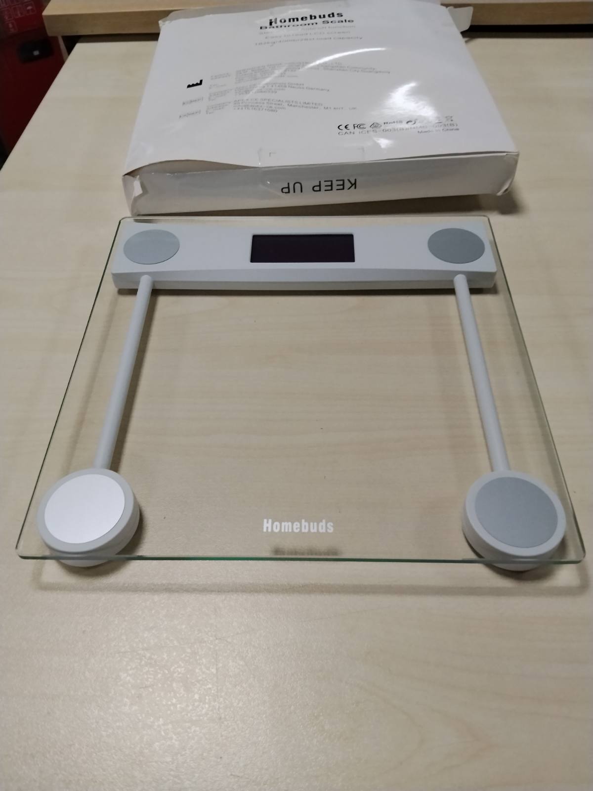 302542 - BANJO PESHORE DIXHITALE, Kapacitet 182 kg, 2 Bateri AAA, LCD me Ndriçim Blu, Xham Transparent