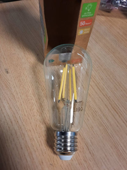 186343 - OSRAM Llambë LED me Filament Edison, Bazë E27, e Bardhë e Ngrohtë (3000K), 4 Vat, Zëvendëson Llambat 60W, me Efikasitet të Lartë Energjitik, Pako me 1 Copë