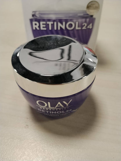 302023 - OLAY Krem hidratues nate Retinol 24, 50 g, me vitaminë B3, krem rigjenerues kundër plakjes, pa aromë