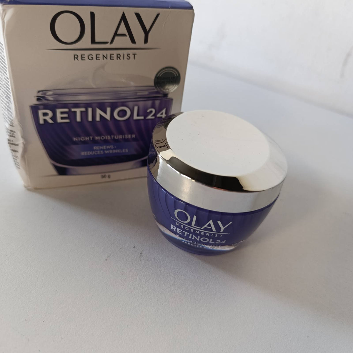 302022 - OLAY Krem hidratues nate Retinol 24, 50 g, me vitaminë B3, krem rigjenerues kundër plakjes, pa aromë
