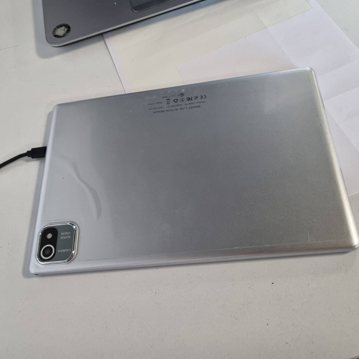 295552 - HOTLIGHT Tablet 10 inç, Android 13, 6GB RAM, 64GB ROM, zgjerim 128GB SD, bateri 5000mAh, Wi-Fi, kamerë dyfishe, ekran me prekje, procesor katër bërthamash - argjendi