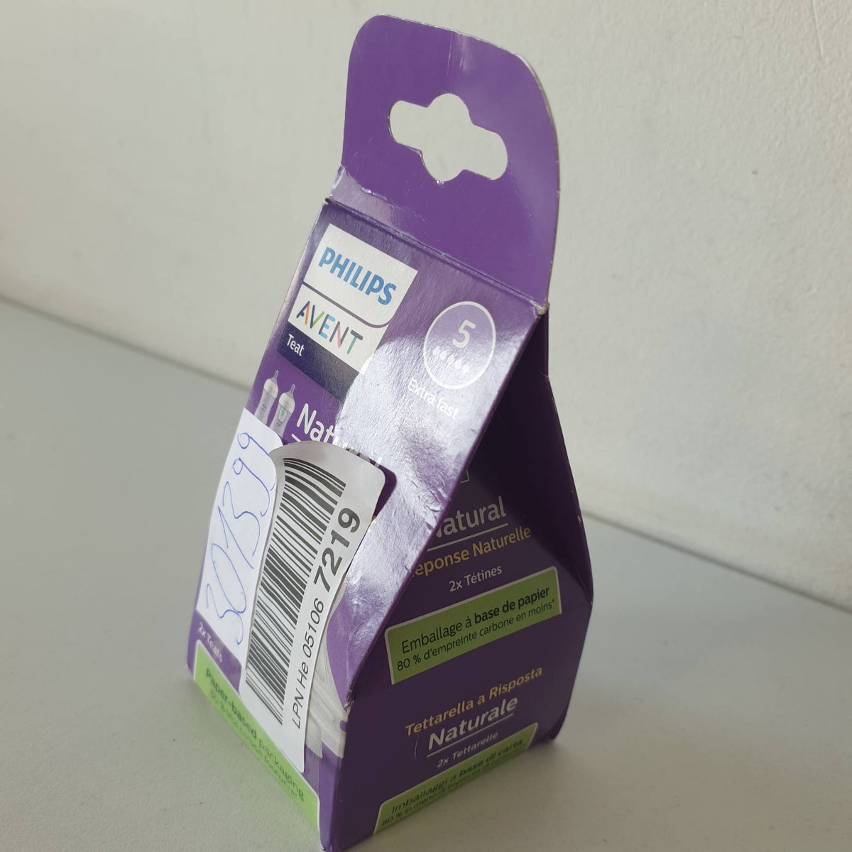 301399 - PHILIPS AVENT - Thitha Natural Response - 2 thitha, shpejtësi rrjedhjeje 5, për foshnje nga 6 muaj, pa BPA (Modeli SCY965/02)