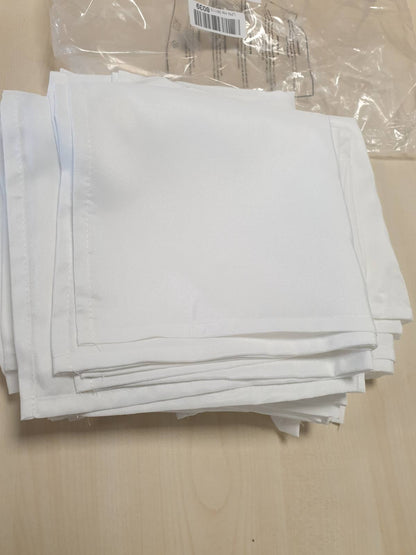186123 - KICHLY – Set i 24 Pecetave të Ripërdorshme prej Poliesteri, të Buta dhe të Rehatshme, e Bardhë, 43 x 43 cm – Ideale për Evente