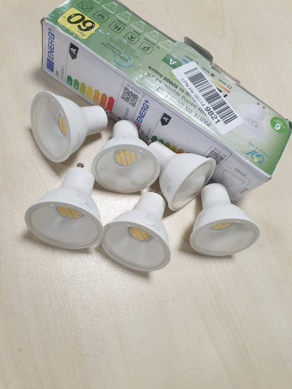 222448 - LLAMPA LED GY GU10, Klasa A, 4W (Ekuivalente me 60W), 720LM, E Bardhë Neutrale 4000K, Kënd Rrezetimi 110°, Pako me 6