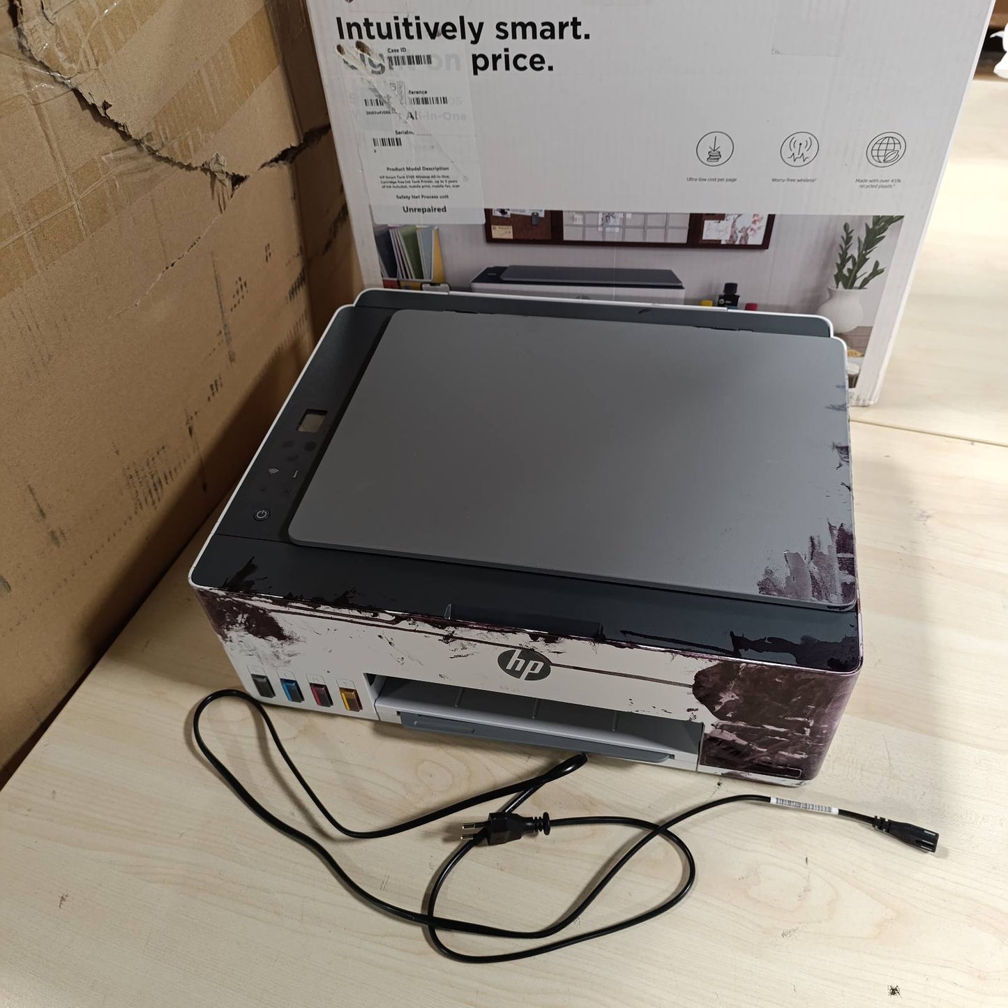 188629 - HP SMART TANK 5105 - Printer 3-në-1 Multifunksional me Wi-Fi dhe Printim Celular, Kapaciteti i Madh i Bojës, Rendimenti i Lartë, Printim i Lartë i Cilësisë
