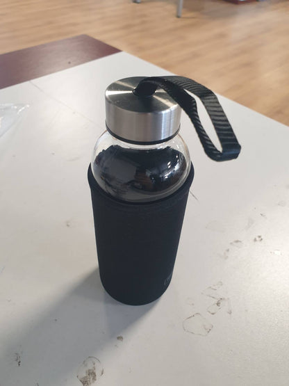 186881 - NERTHUS FIH 647 Shishe Qelqi 400ml, e Zezë, Materiali Borosilikat dhe Neopren