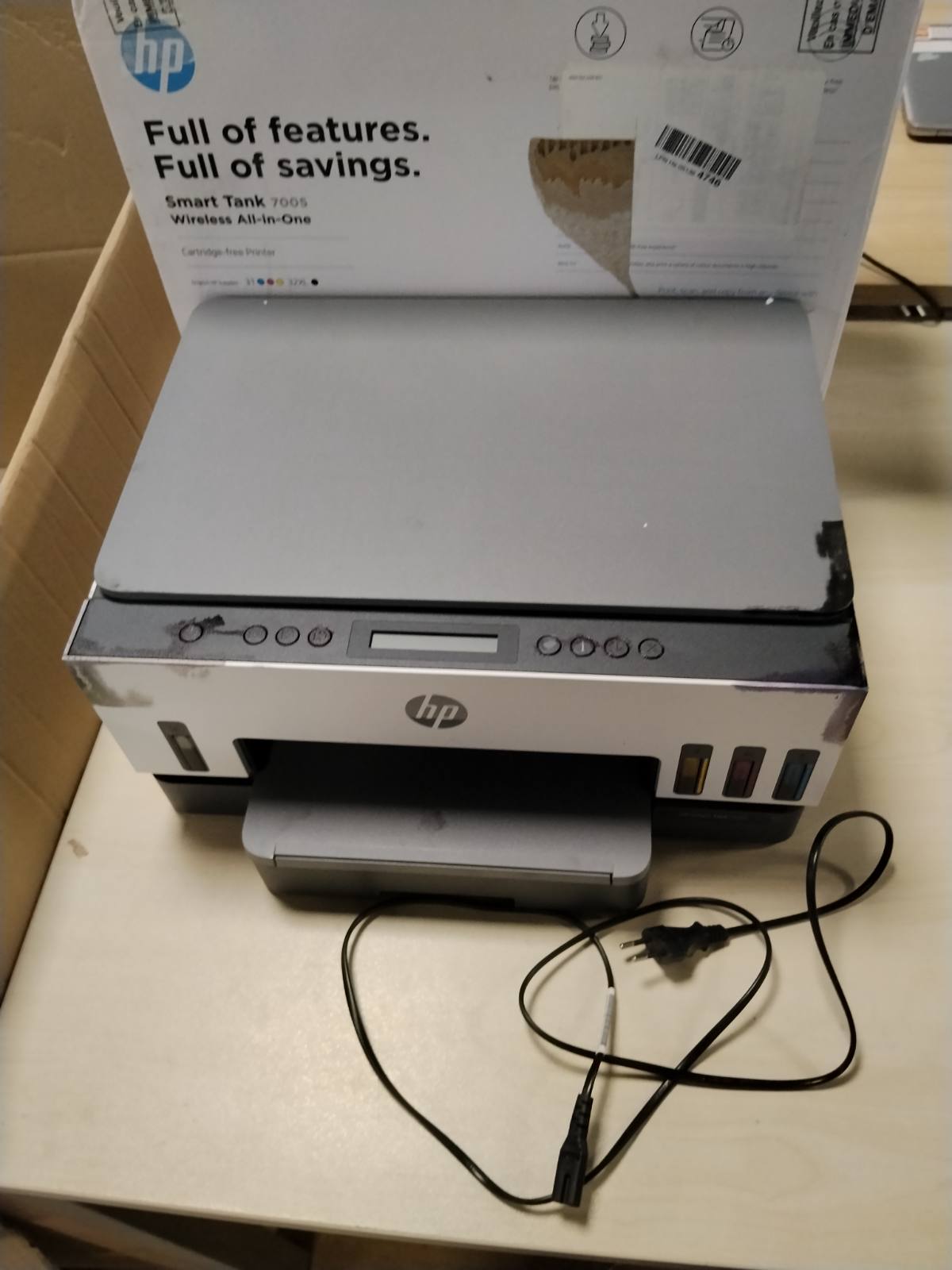 305032 - HP Smart Tank 7005, 28B54A, Printer Shumëfunksional me Ngjyra, Depozitë Boje me Rendiment të Lartë, Deri në 12,000 Faqe të Zeza dhe 8,000 Faqe me Ngjyra, Printim Automatik Dupleks, Wi-Fi, E Bardhë