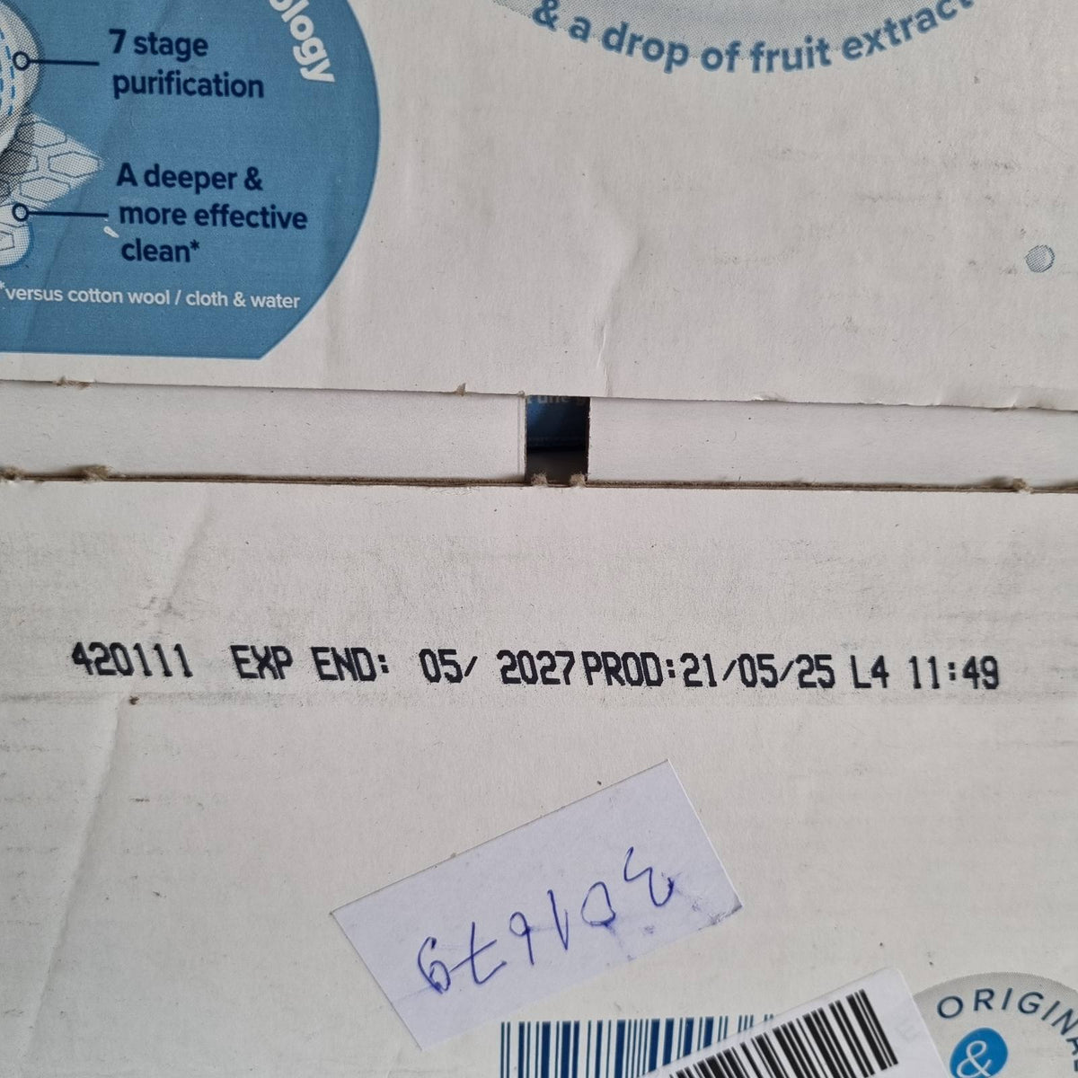 301679 - WATERWIPES Peceta Sensitive+ për të porsalindur dhe bebe, 1080 copë (18 pako), 99.9% ujë, pa aromë