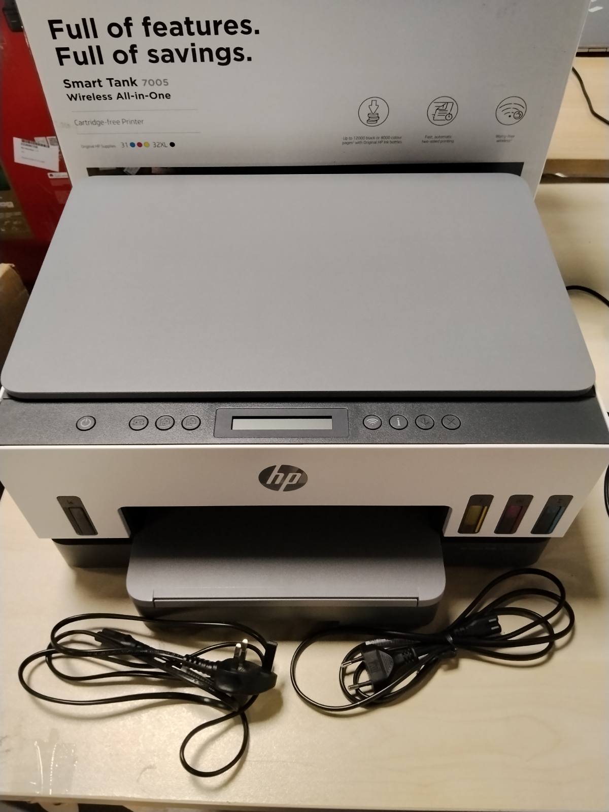 305007 - HP Smart Tank 7005, 28B54A, Printer Shumëfunksional me Ngjyra, Depozitë Boje deri në 12,000 Faqe të Zeza dhe 8,000 Faqe me Ngjyra, Wi-Fi, E Bardhë