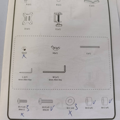 273448 - GRIFEMA GB2003-1 Mbajtëse Monitori me Sustë Gazi për Ekra 13-32 inç, Rregullueshme në Lartësi, VESA 75x75/100x100, Peshë 2-9 kg, E Zezë