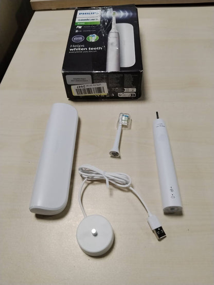 289541 - PHILIPS Sonicare 4100 HX3683/33 – Furçë dhëmbësh elektrike me 1 kokë furçe W2 Optimal White, çantë udhëtimi, karikues USB