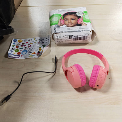 276610 - BELKIN Kufje SoundForm Mini Pa Tel për Fëmijë - Mikrofon i Integruar, 30 Orë Dëgjim, Kufje Mbi Vesh për Shkollë, iPhone, iPad, Galaxy - Rozë