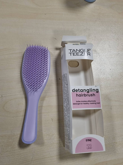 307960 - TANGLE TEEZER Furçë flokësh Ultimate Detangler për flokë të lyer, të hollë dhe të hollë, Qime të buta me dy nivele, zvogëlon këputjen dhe tërheqjen, e butë për flokë të ndjeshëm, Vjollcë