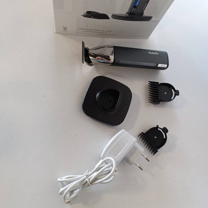 301630 - BABYLISS Makinë prerëse metalike për mjekër dhe kaçurrela Super-X, teh çeliku japonez, bateri litium-jon, T996E