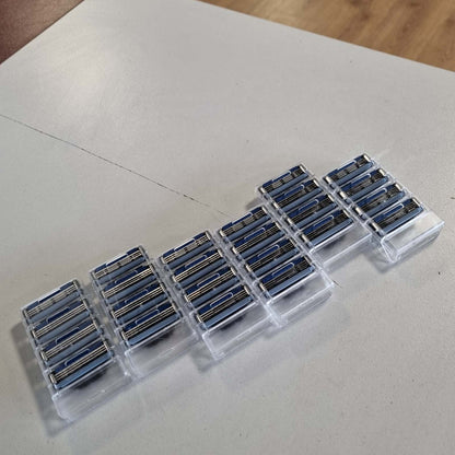 300426 - GILLETTE Brisqe rroje Mach3 për burra, 24 tehe zëvendësuese origjinale, tehe me shirit lubrifikues për rrëshqitje të lëmuar.
