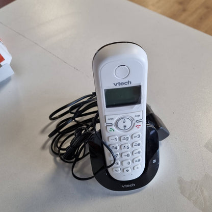 299464 - VTECH Telefon pa tel DECT CS1550, karikim të dyfishtë, sekretari telefonike, bllokim thirrjesh, identifikim thirrjesh, altoparlant pa duar, ekran me ndriçim nga prapa