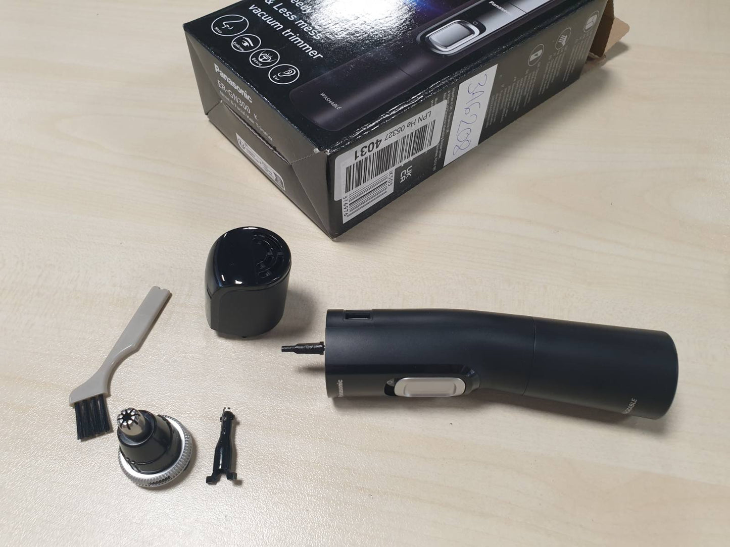 316208 - PANASONIC Makinë prerëse qimesh për hundë ER-GN300-K503, makinë rroje elektrike, rezistente ndaj ujit, e zezë