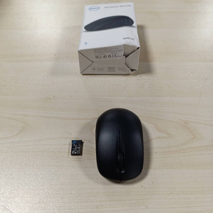 320433 - DELL Maus pa tel WM126 me marrës USB, 1000 dpi, LED optik, 3 butona, rrotë mekanike, jetëgjatësi e madhe e baterisë, e zezë
