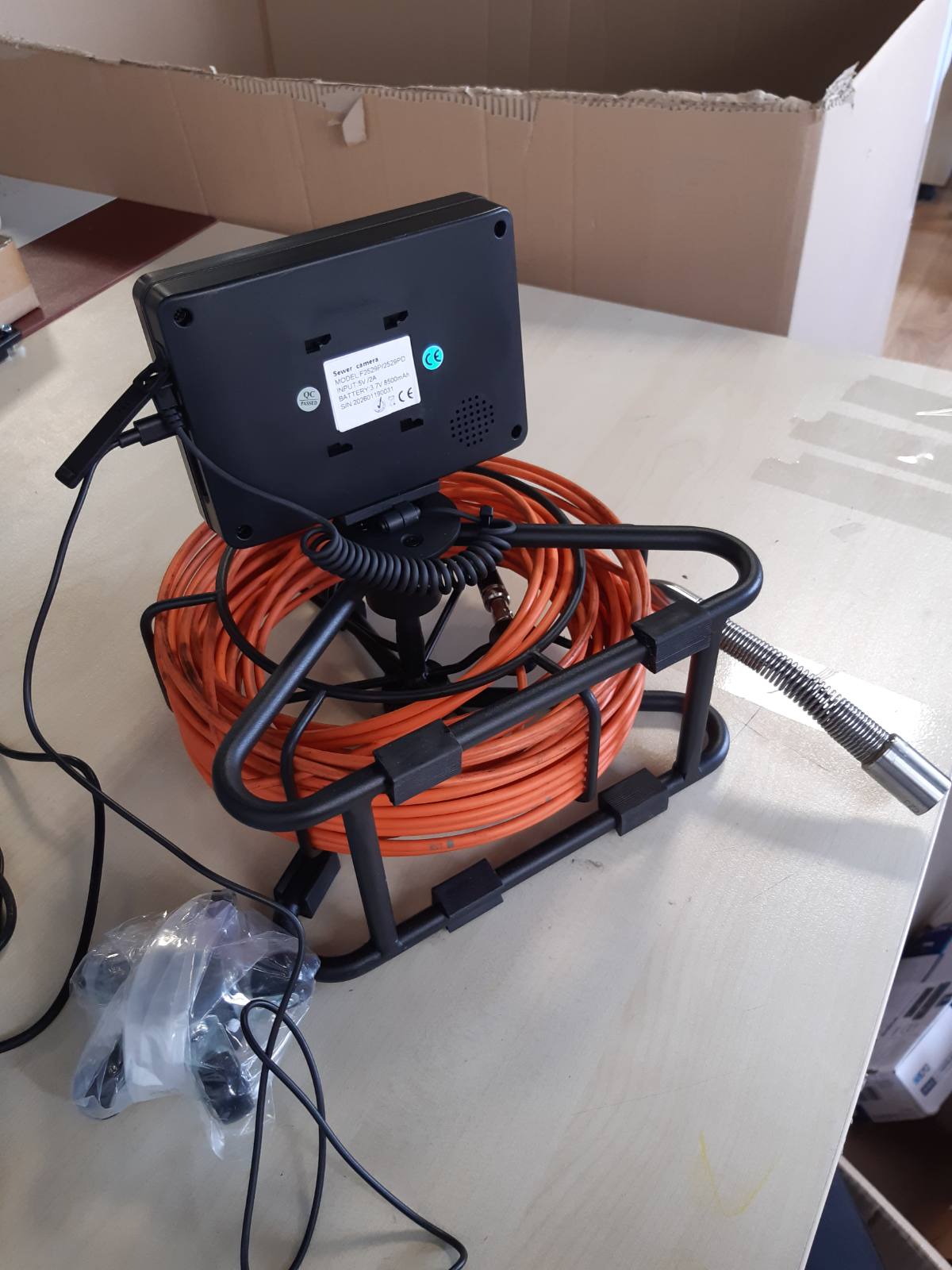 276025 - KAMERA KANALIZIMESH ESANHAO, Kamera Inspektimi Kanalizimesh 4.3" me Dritë, Kamera Tubash Kullimi me Kabllo 5MM dhe Shënues Matësi, Endoskop Industrial Hidraulik 23MM me Bateri 8500mAh, Kartë 32GB (20M)