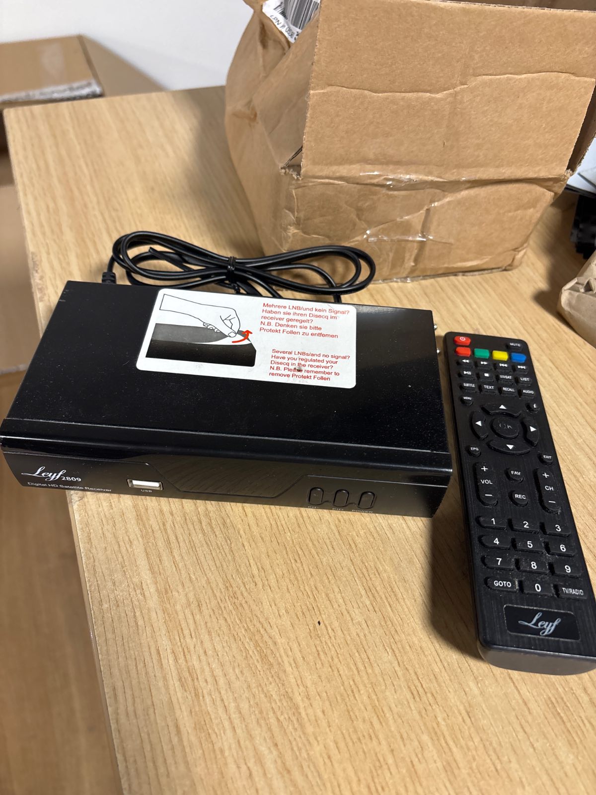 273498 - LEYF Marrës Dixhital 2809, Satelitor (HDTV, DVB-S/S2, HDMI, SCART, 2X USB 2.0, Full HD 1080p), i paraprogramuar për Astra Hotbird Türksat