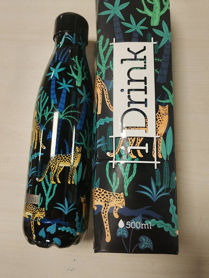 293784 - I-DRINK Shishe Termike çeliku me Dy Mure 500ml, e Dekoruar, Jaguar