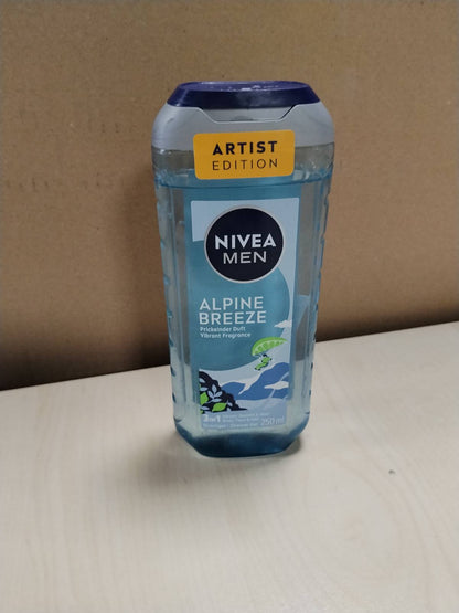 302658 - NIVEA MEN Xhel Dushi Alpine Breeze Artist Edition, 250 ml, xhel dushi 3-në-1 për trup, fytyrë dhe flokë