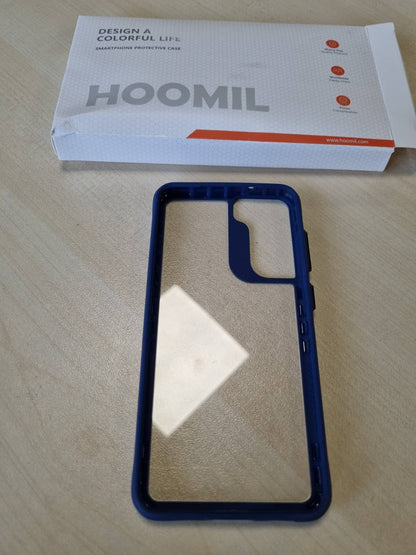 274465 - HOOMIL Mbrojtëse për Samsung Galaxy S21 FE, Transparente, Kundër Zverdhjes, Mbulesë Mbrojtëse Kundër Goditjeve - Blu