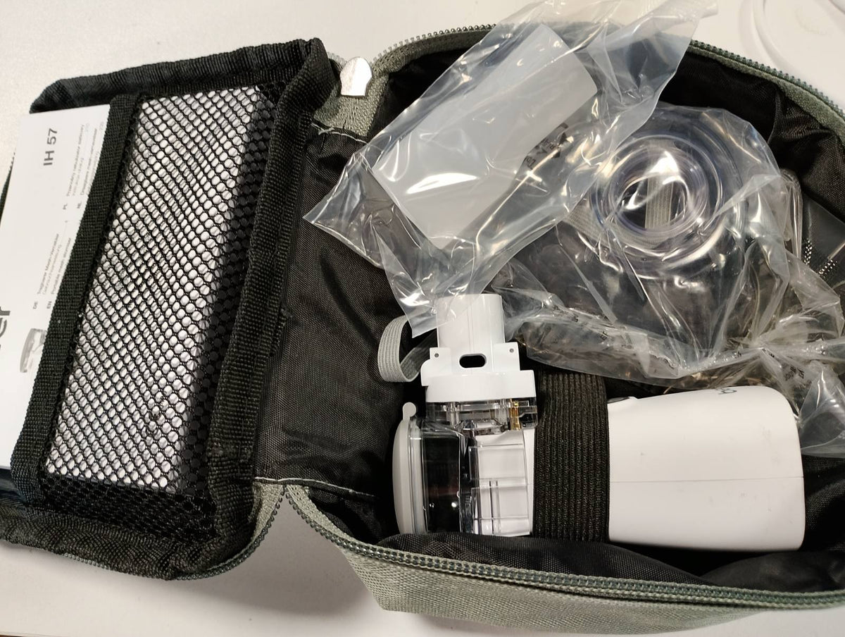 300393 - BEURER Inhalator IH 57, nebulizator me membranë vibruese, portativ me bateri të rikarikueshme, për trajtimin e ftohjeve, astmës dhe sëmundjeve të tjera të frymëmarrjes