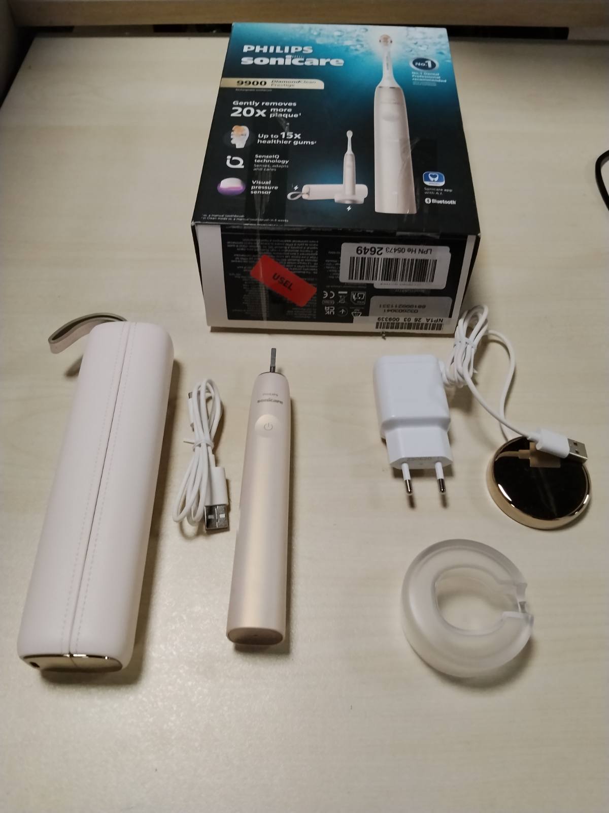 301564 - PHILIPS Sonicare DiamondClean Prestige 9900 - Furçë dhëmbësh elektrike me 1 kokë furçe A3 Premium dhe kuti karikimi me ngjyrë perle (modeli HX9992/11)