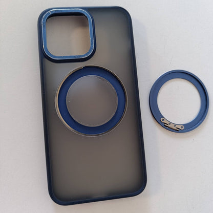 320264 - Mbështjellës për Huawei iPhone 14 Pro Max, Magnetik 360° me Unazë, me MagSafe, Mat Transparent, Rezistent ndaj Gërvishtjeve