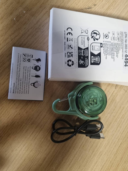 225222 - Ainiv Drita sigurie LED për jakë qensh, 4 mënyra ndezjeje, dritë varëse USB e rikarikueshme, IP68 e papërshkueshme nga uji, jeshile