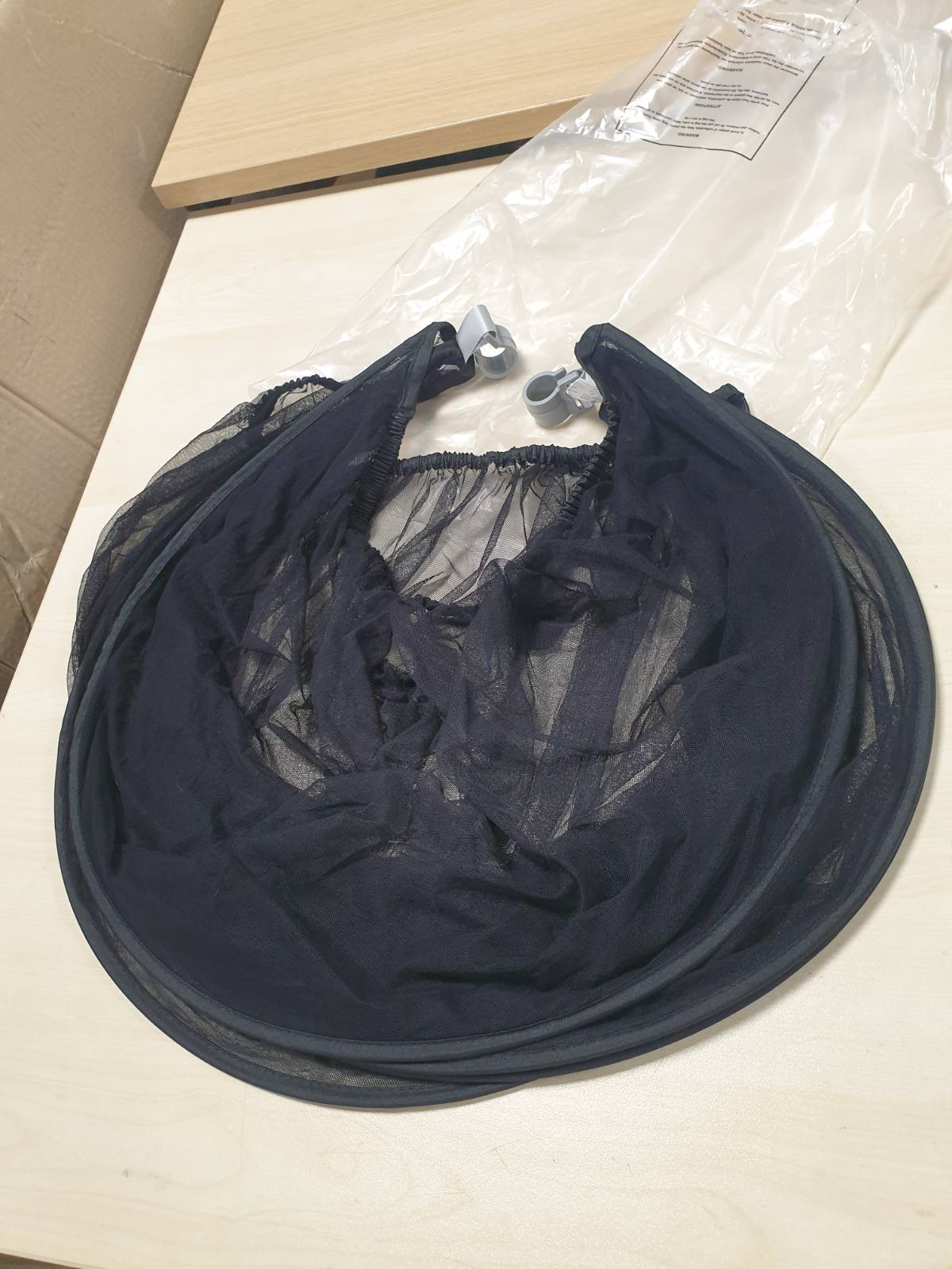 215029 - LIEMUAO Rrjetë Universale Kundër Mushkonjave për Djep Foshnjesh me Zinxhir, Tendë për Fëmijë prej Pëlhure Rrjete të Hollë (E Zezë, 55x100cm)