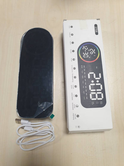 215878 - DIBONIUR Orë dixhitale me alarm LED, me alarm të dyfishtë, me energji USB/bateri, Orë me alarm me memorie fikjeje dhe funksion numërimi mbrapsht