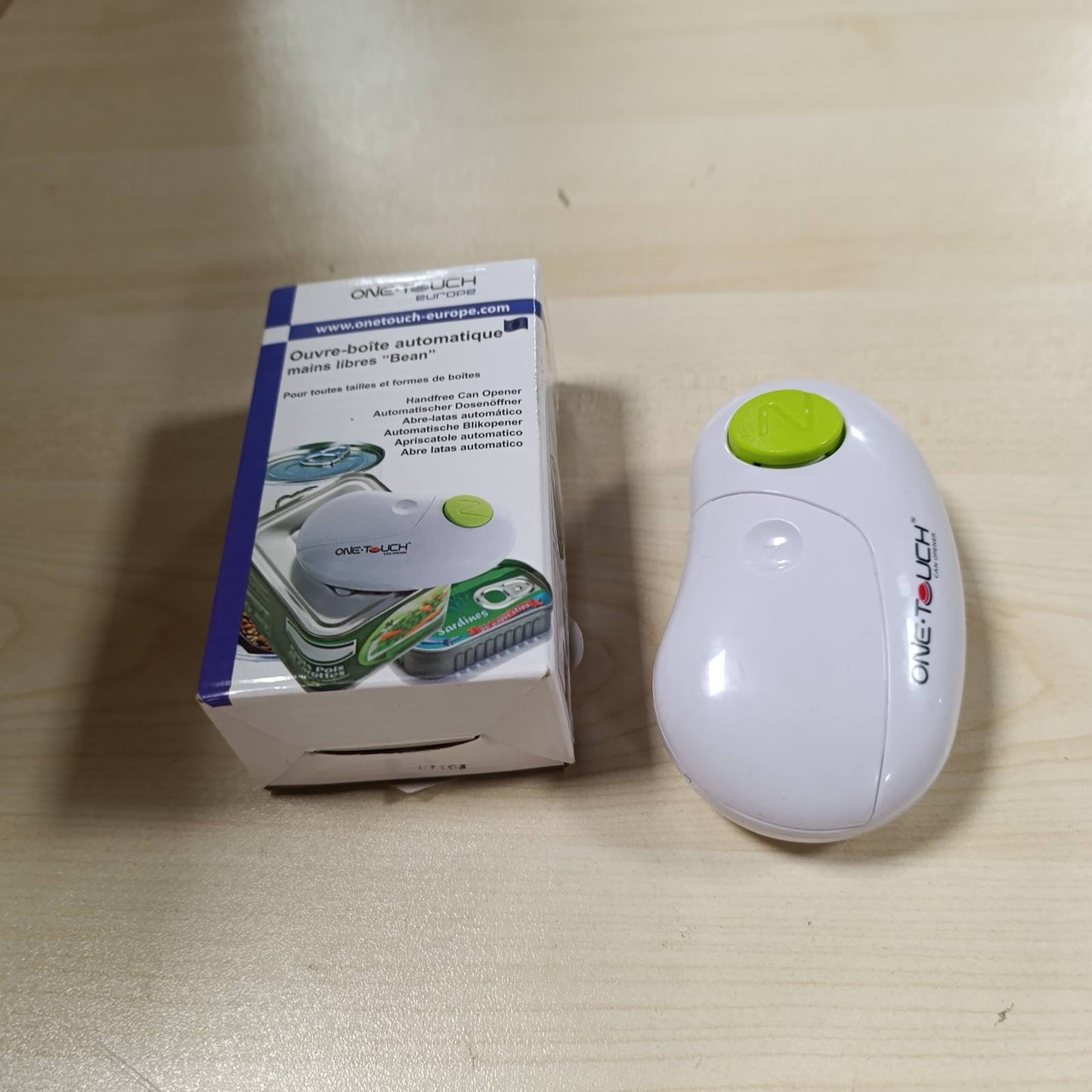 214429 - ONE TOUCH HAPËSE ME NJË PREKJE PËR TË GJITHA LLOJET E KUTIVE (ME BATERI) PA DUAR Çelik Inoks, i Bardhë dhe Jeshile