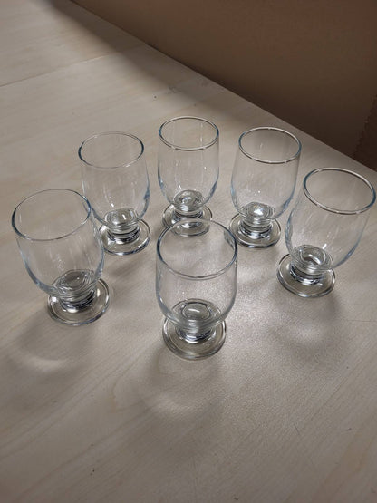 293603 - GLASMARK KROSNO 1992 Set me 6 Gota Akulloreje prej Qelqi Transparent, 210 ml, Gota Elegante për Ëmbëlsirë me Kërcell