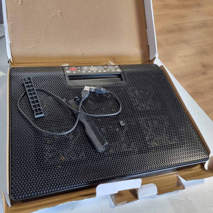 299553 - Jastëk Ftohës Laptopësh Uten për Laptopë 12-17 Inç, Ftohës me 5 Nivele të Rregullueshme Lartësie, 2 Porta USB