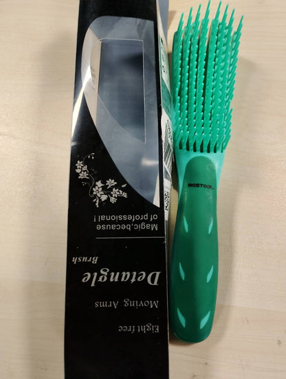 301468 - BESTOOL FURÇË FLOKËSH, FURÇË PËR KAÇURRELA PËR FLOKË NATYRALË, PËR LLOJET E FLOKËVE AFRO 3A DERI NË 4C, FURÇË PËR ZBËRTHIM PËR PËRDORIM TË LAGËT/DHE TË THATË, JESHILE