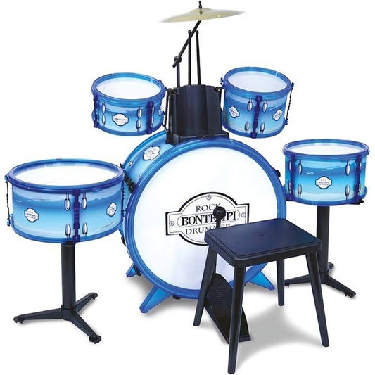 221135 - Bontempi 51 4831 – Set baterie (daulle) Rock Drummer me 5 daulle, modeli 514831, ngjyrë e bardhë/blu.