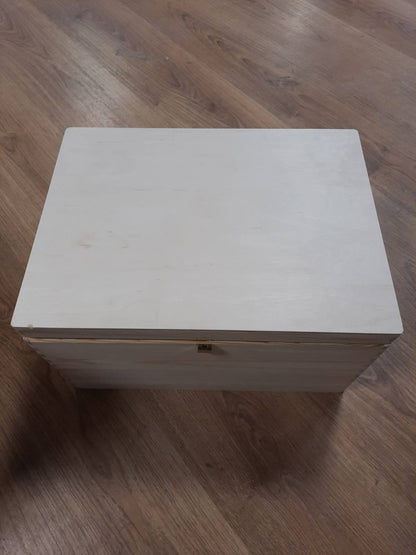 222867 - Kuti Dekorative Druri Ruajtjeje me Shul, 40 x 30 x 24 cm (+/- 1 cm), E Palyer dhe e Papërpunuar