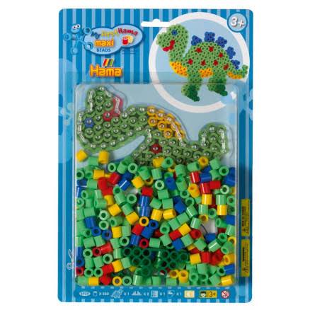205489 - Hama Maxi Perla Krijuese për Fëmijë - Set me Dinosaur - Paketim Blister (Bubble Pack)