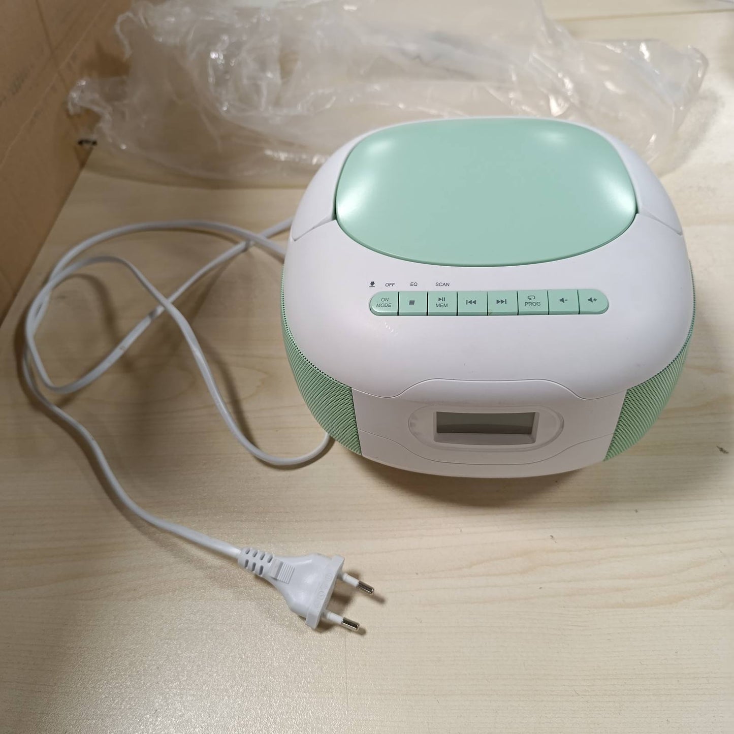 273194 - MOOOV 477186 Radio/CD me Bluetooth FM Portativ - MP3 Player Stereo Boombox me USB, AUX-in, Micro-SD dhe hyrje për kufje, Ekran LCD - Me energji elektrike ose me bateri - Jeshile