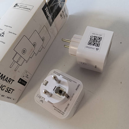 273374 - HAMA - Prizë WiFi, pako me 3 (me Matter Smart Home, universale, prizë e kontrolluar nga WiFi me aplikacion dhe kontroll zanor, si kohëmatës, 3680W)