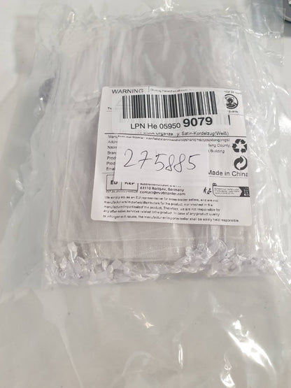 275885 - LEYLVE 100 Qese Organze, 7 x 9 cm, Qese Dhuratash, Qese Bizhuterish, Qese Dasmash, Qese Livandoje, Kordon Sateni (i Bardhë)