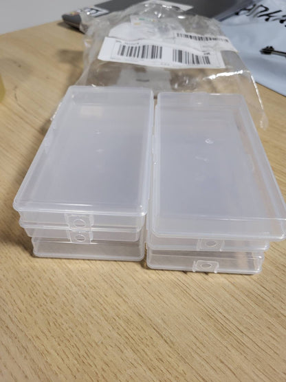 229863 - Set me 6 kuti plastike transparente për ruajtje të rruazave, bimëve medicinale, pilulave